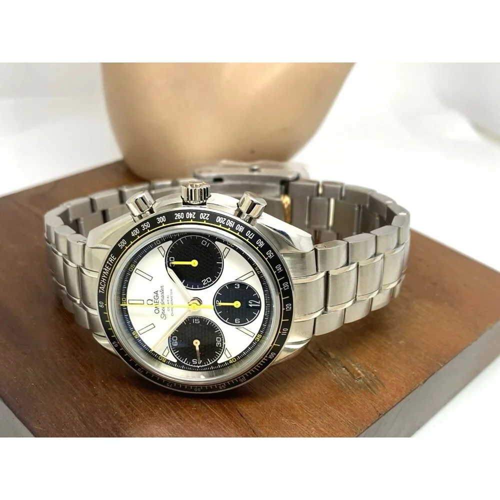 Omega Speedmaster Racing Men's Watch Swiss Automatic Chronograph White Dial 40mm